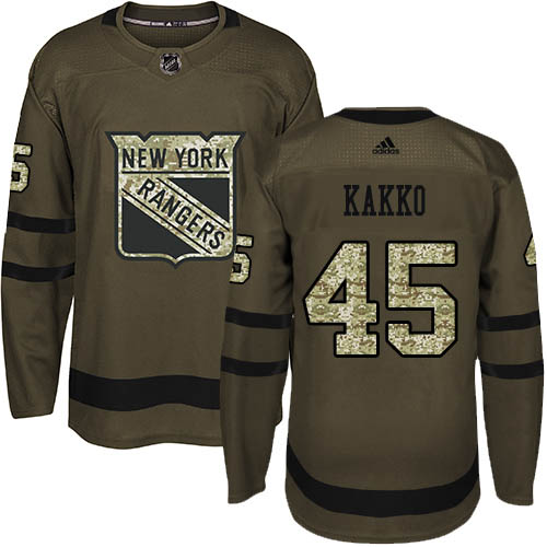 Adidas New York Rangers #45 Kappo Kakko Green Salute to Service Stitched Youth NHL Jersey->youth nhl jersey->Youth Jersey
